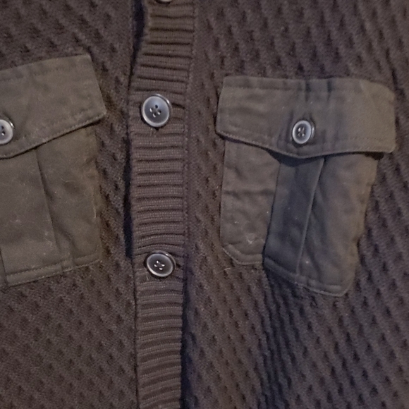 Guess mens dress button up sweater - Picture 3 of 4